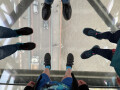Family Feet on Glass Floor, Tower Bridge, London
